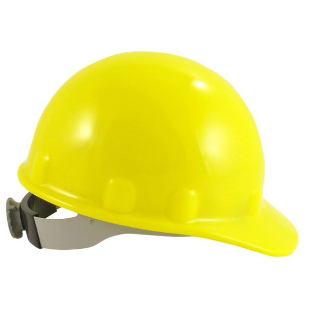 high vis yellow Fibre Metal Supereight Hard Hat with Ratchet Suspension