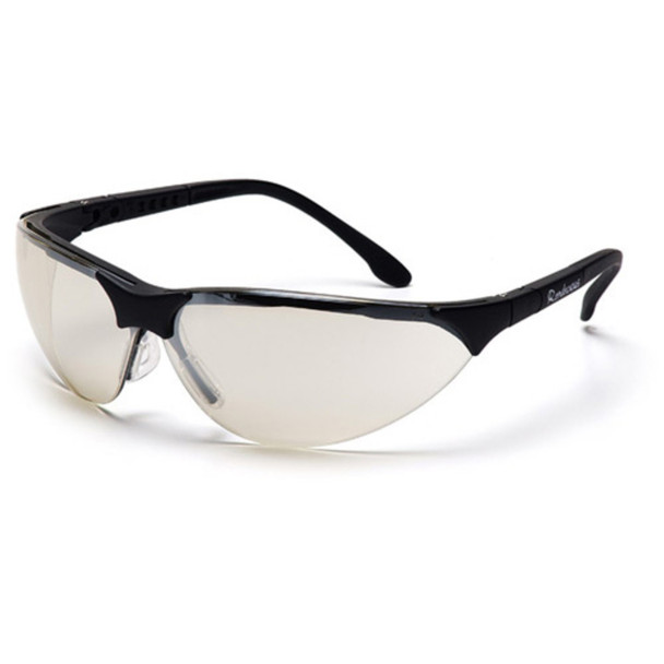 Pyramex Rendezvous Safety Glasses - Indoor/Outdoor Mirror Lens - Black Frame