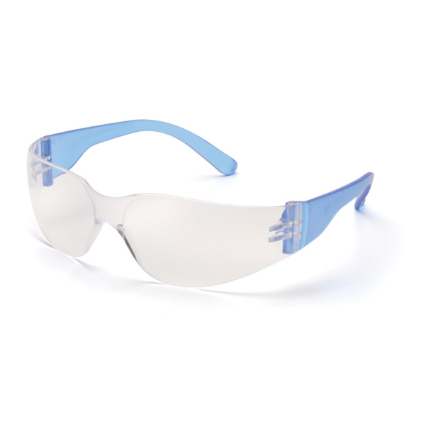 Pyramex Mini Intruder Safety Glasses - Clear Lens - Assorted Temple Colors - Case of 12