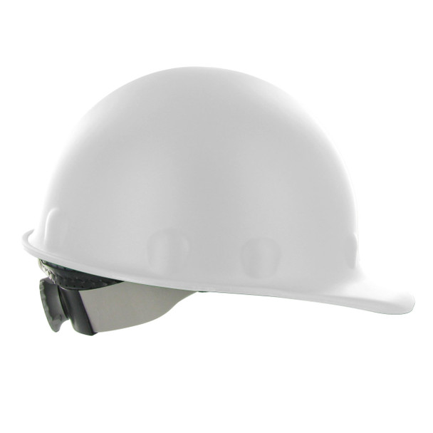 white Fibre Metal Roughneck Hard Hat - Swingstrap Suspension