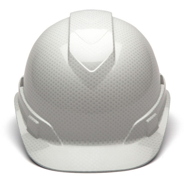 Pyramex Ridgeline Cap Style Hard Hat, 4-Point Ratchet Suspension, White, HP44116S