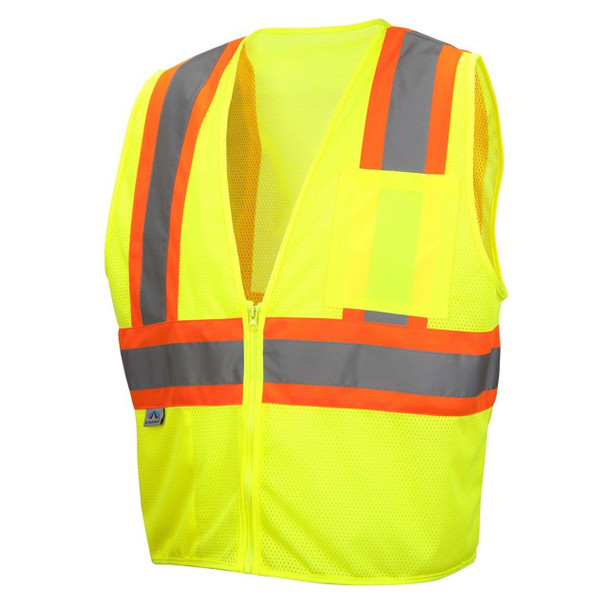 High Vis Lime Green Customized Lumen-X Class 2 Safety Vest - RVZ2210 & RVZ2220