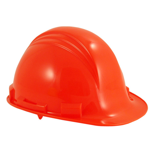 orange North Peak A79R 4-Point Ratchet Suspension Hard Hat