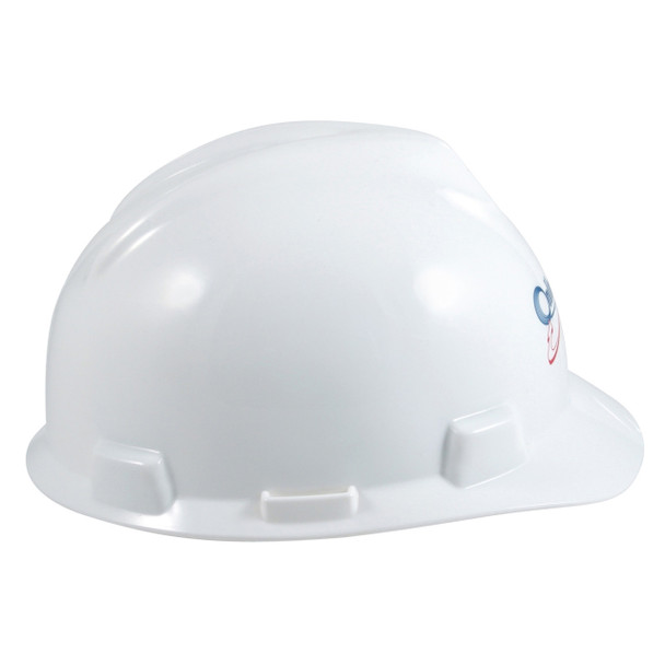 Custom MSA V-Gard Cap Style Hard Hat Fas-Trac III Ratchet Suspension