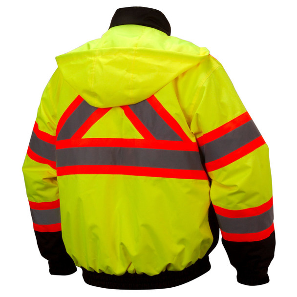 Custom Pyramex RCJ32 Type R Class 3 High-Vis Waterproof Quilt Lined Jacket with X-Back