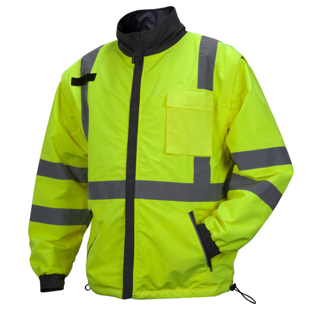 Custom Pyramex RJR34 Type R Class 3 High-Vis 4-in-1 Jacket - High Vis Lime Green