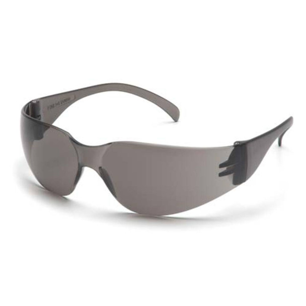 gray Pyramex Intruder Gray Frame Safety Glasses - Gray Lens