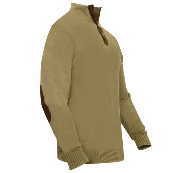 Rothco Sweater With Suede Accents 3-Button