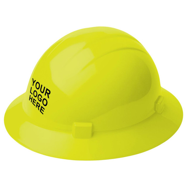 Custom ERB Americana Full Brim Hard Hat 4-Point Mega Ratchet Suspension