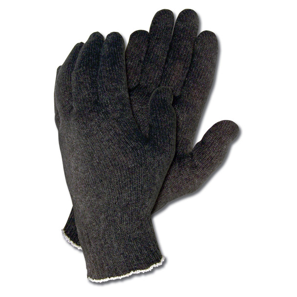 Memphis Black Cotton Poly String Knit Gloves - Pack of 12 Pairs