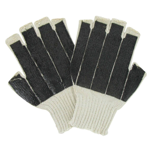 Red Hare Palm Coated Fingerless Work Gloves - Pack of 12 Pairs