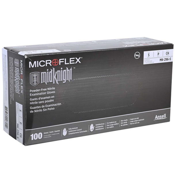 Midknight Exam Glove - 5.1 mil - Box of 100 (XS, S, M, L, XL, 2XL)