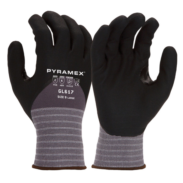 Pyramex GL617 Gray Micro-Foam Nitrile Dipped Gloves - Single Pair