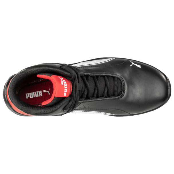 Puma Safety Men's Moto Sport Touring Mid Black & White EH Composite Toe Shoes - 632615