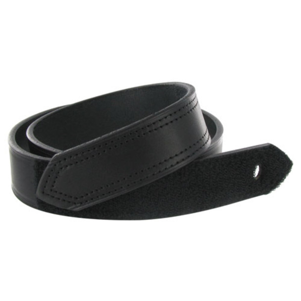 Black Boston Men's Leather 1 1/2in Hook and Look Tipped Leather Belt 6530