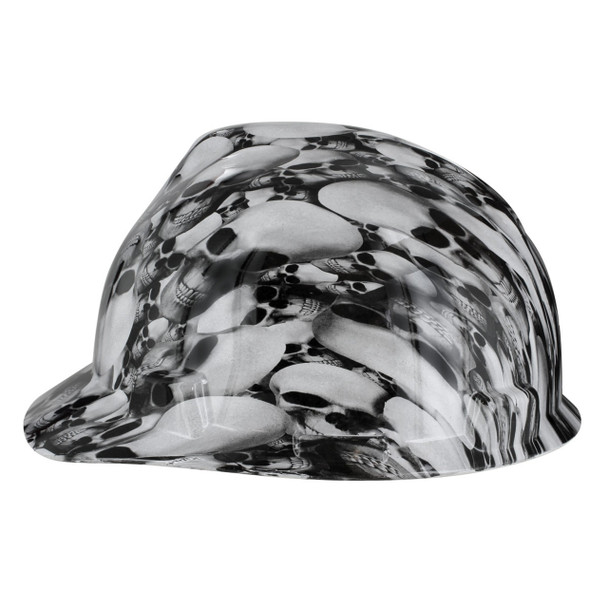 Rugged Blue Custom Hydrographic Skulz Black/White Hard Hat