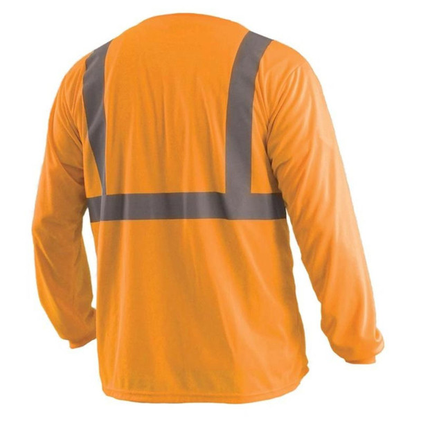 OccuNomix Type R Class 2 High-Vis Wicking Birdseye Long Sleeve T-Shirt - LUX-LSET2B