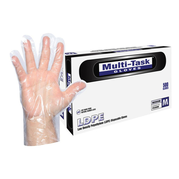 Dash Multi-Task Polyethylene Gloves - Clear - 0.4 mil - Box of 500