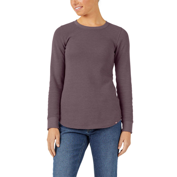 Violet Dickies Long Sleeve Crew Neck Thermal Shirt