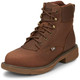 Justin Men's Rush 6" Brown Waterproof EH Nano Composite Toe Boots - SE466