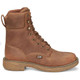 Justin Men's Rush 8" Brown Waterproof EH Soft Toe Boots - SE467