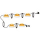 50ft LED Temporary Work String Light - 50W - 1200 Lumens/Head - 5 Light Heads - LumeGen