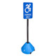 Tip 'N Roll Portable Pole Sidewalk Sign Holder - PP2