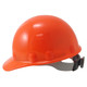 High Vis Orange Fibre Metal Supereight Hard Hat with Ratchet Suspension
