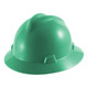 Green MSA V-Gard Full Brim Hard Hat with Fas-Trac III Suspension