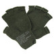 olive Wool Fingerless Gloves - Single Pair