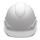 Pyramex Ridgeline Cap Style Hard Hat 4-Point Ratchet Suspension - HP44116 - Matte White Graphite