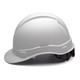 Custom Pyramex Ridgeline Cap Style Hard Hat 4-Point Ratchet Suspension - Matte White Graphite