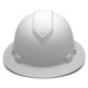 Pyramex Ridgeline Full Brim Hard Hat 4-Point Ratchet Suspension - HP54116 - Matte White Graphite