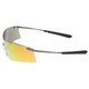 MCR Rubicon T4 Series Safety Glasses - Silver Frame - Fire Mirror Lens