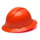 High Vis Orange Pyramex Ridgeline Full Brim 4-Point Ratchet Hard Hat - HP541