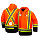 Custom Pyramex RC7P35 Type R Class 3 High-Vis Waterproof 7-in-1 Parka with X-Back - High Vis Orange