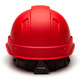 Pyramex Ridgeline Cap Style Hard Hat 4-Point Ratchet Suspension - HP44121 - Red Graphite