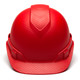 Custom Pyramex Ridgeline Cap Style Hard Hat 4-Point Ratchet Suspension - Matte Red Graphite