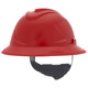 Red MSA V-Gard C1 Full Brim Hard Hat with Fas-Trac III Suspension