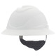 White MSA V-Gard C1 Full Brim Hard Hat with Fas-Trac III Suspension