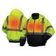 Pyramex RJ31H Type R Class 3 High-Vis Heated Waterproof Fleece Lined Jacket - RJ3110H