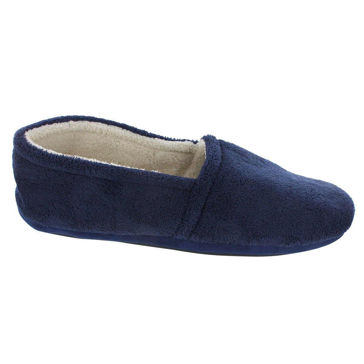 Rugged Blue Soft Fleece Lined Slippers Navy Size 8