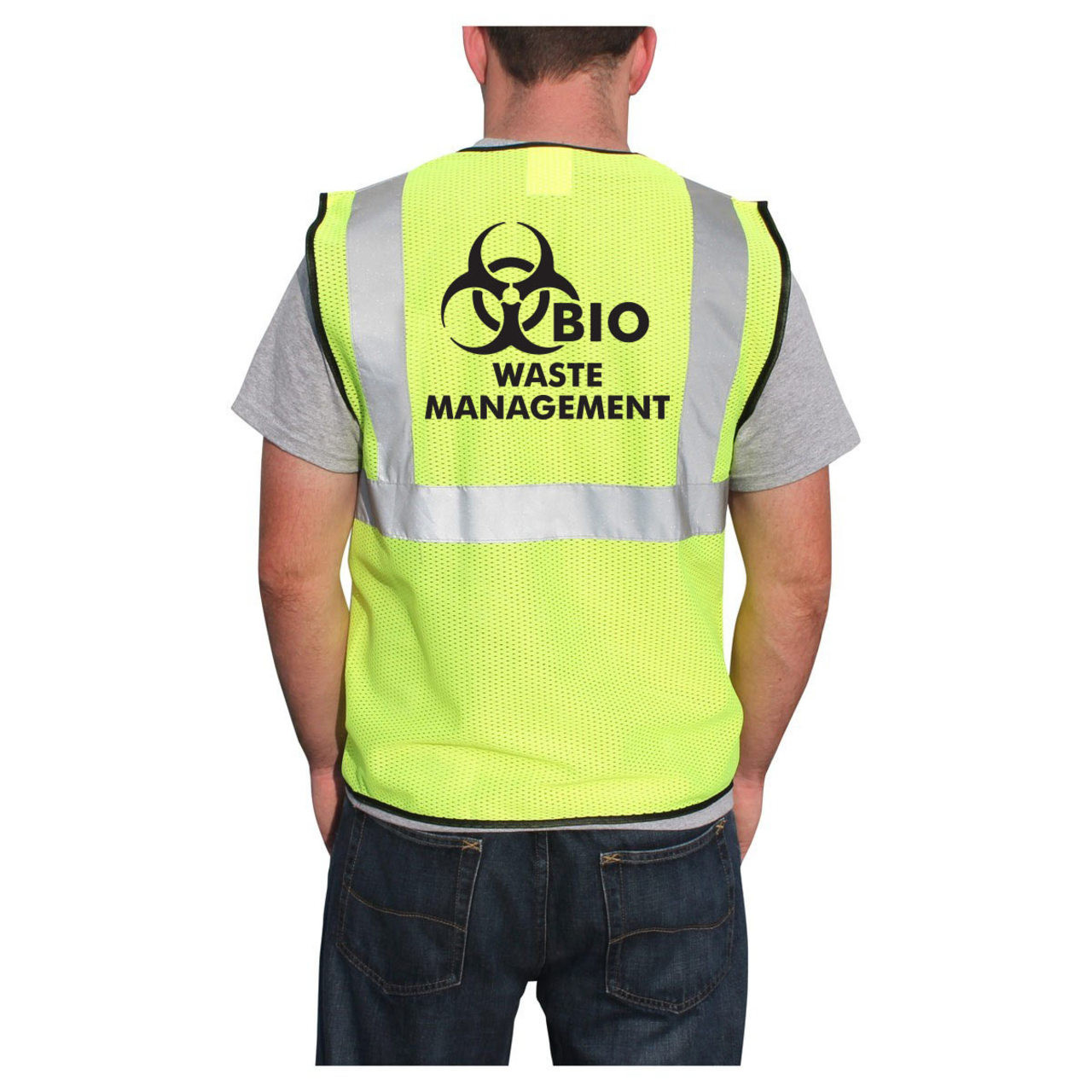Image of Custom Rugged Blue Type R Class 2 High-Vis Economy Mesh Safety Vest
