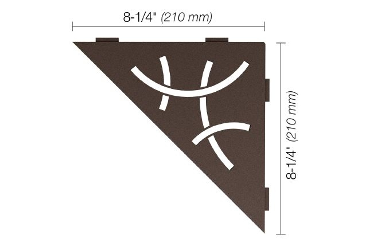Schluter SHELF-E Triangular Curve Design Bronze (SES1D6TSOB)  Monterrey Tile AZ LLC dba/TileToolsHQ