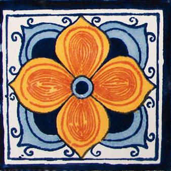 Talavera 4" x 4" Tile - Flor AM