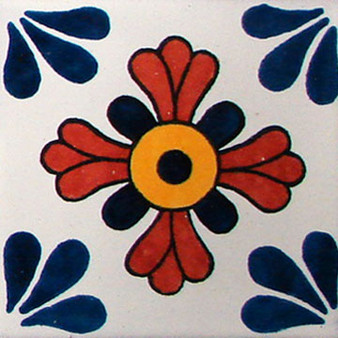 Talavera 4" x 4" Tile - Seville Azul