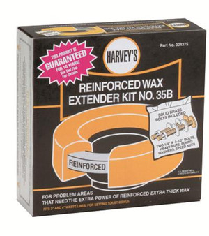 Harvey's Black Wax Ring - With Bolts