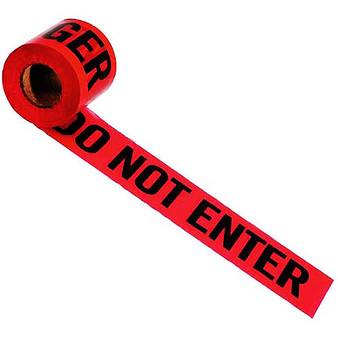 Red Danger Tape - 300 ft roll