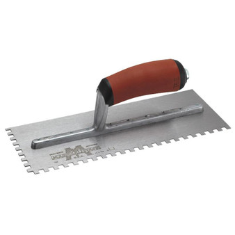 Marshalltown 11" x 4.5" Square-Notched Trowel - 1/4" x 3/8" x 1/4"