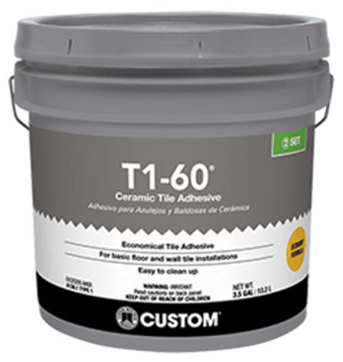 Custom Building Products T1-60 Economical Tile Adhesive - 3.5 Gallons